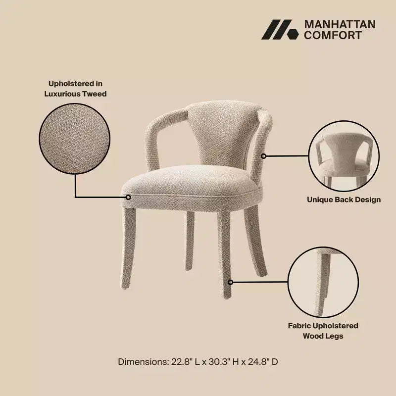 Manhattan Comfort Hathaway en Palmer moderne 5-delige eetkamerset