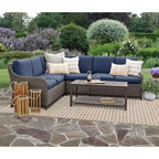 Leisure Made Mitchell 5pc Wicker Sectional in Fabric
