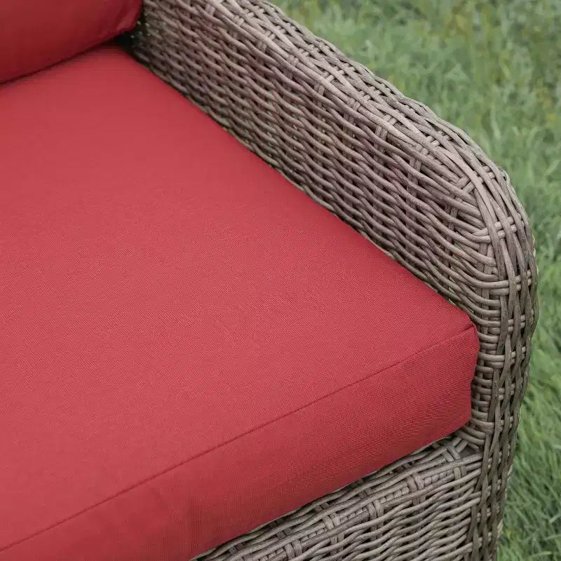 Leisure Made Mitchell 5pc Wicker Sectional in Fabric