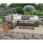 Leisure Made Mitchell 5pc Wicker Sectional in Fabric