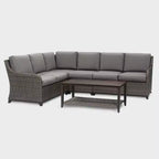Leisure Made Mitchell 5pc Wicker Sectional in Fabric